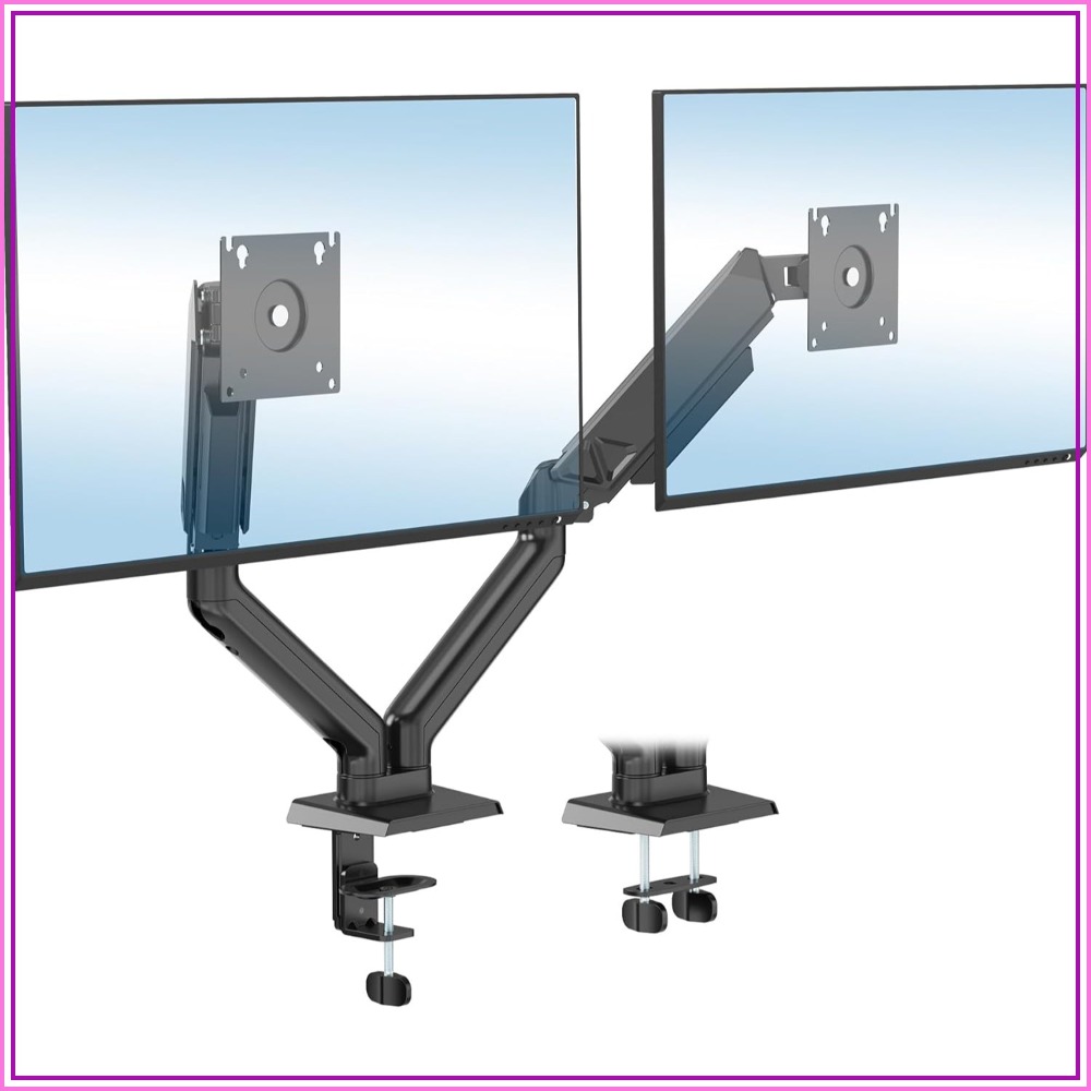 Monitor Arm Clamp - Dual Monitor Mount, Full Motion Spring