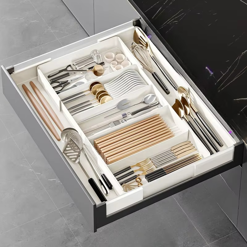 Desk Drawer Unit - 1pc Kitchen Drawer Retractable Storage Box