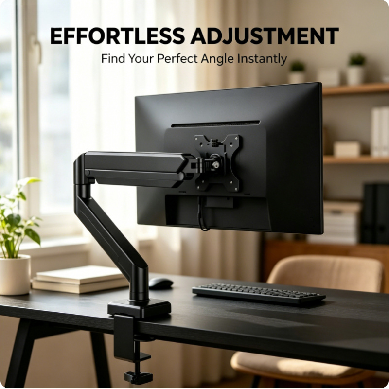 Monitor Arm Clamp - 14-32 Inch Single Monitor Mount Height