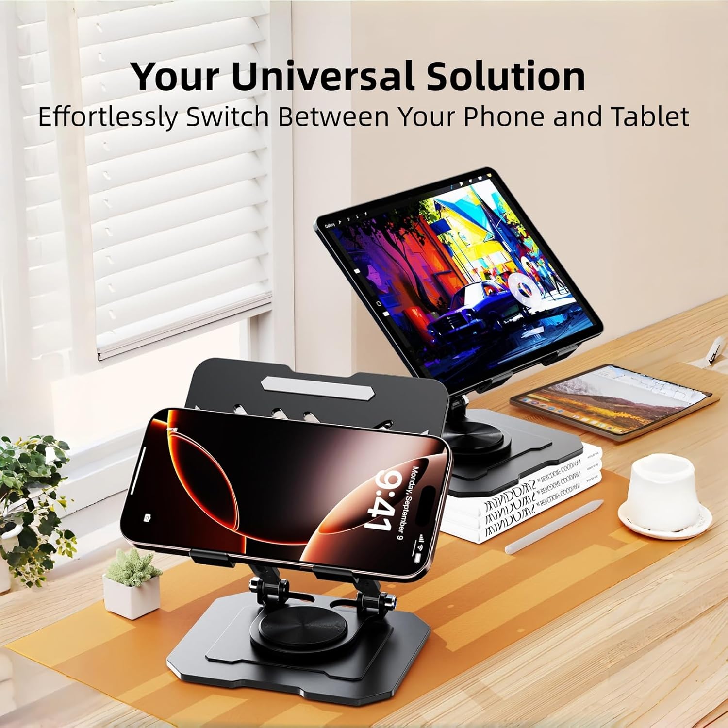 Adjustable Rotatable Dual Rod  - Dual Monitor Desk Setup avis et prix