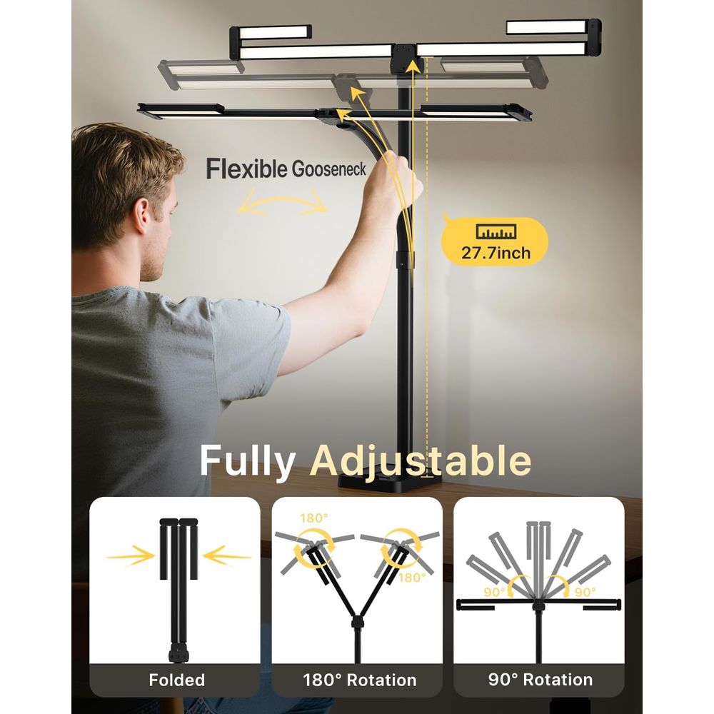 42-inch LED Desk Lamp with Adj - Dual Monitor Desk Setup avis et prix