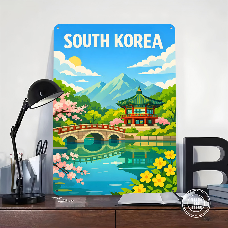 South Korea Travel Poster Cust - Desk Setup Poster avis et prix