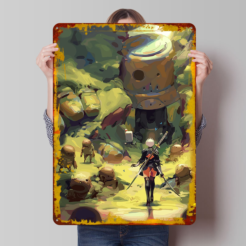 Nier Automata: 2B in Forest Me - Desk Setup Poster avis et prix