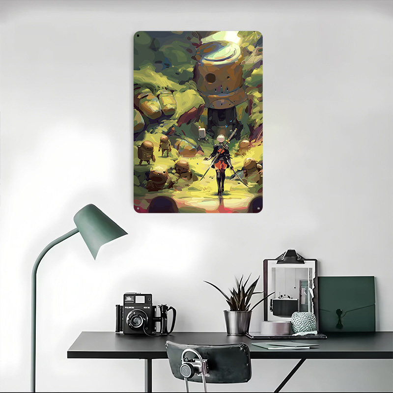 Nier Automata: 2B in Forest Me - Desk Setup Poster avis et prix