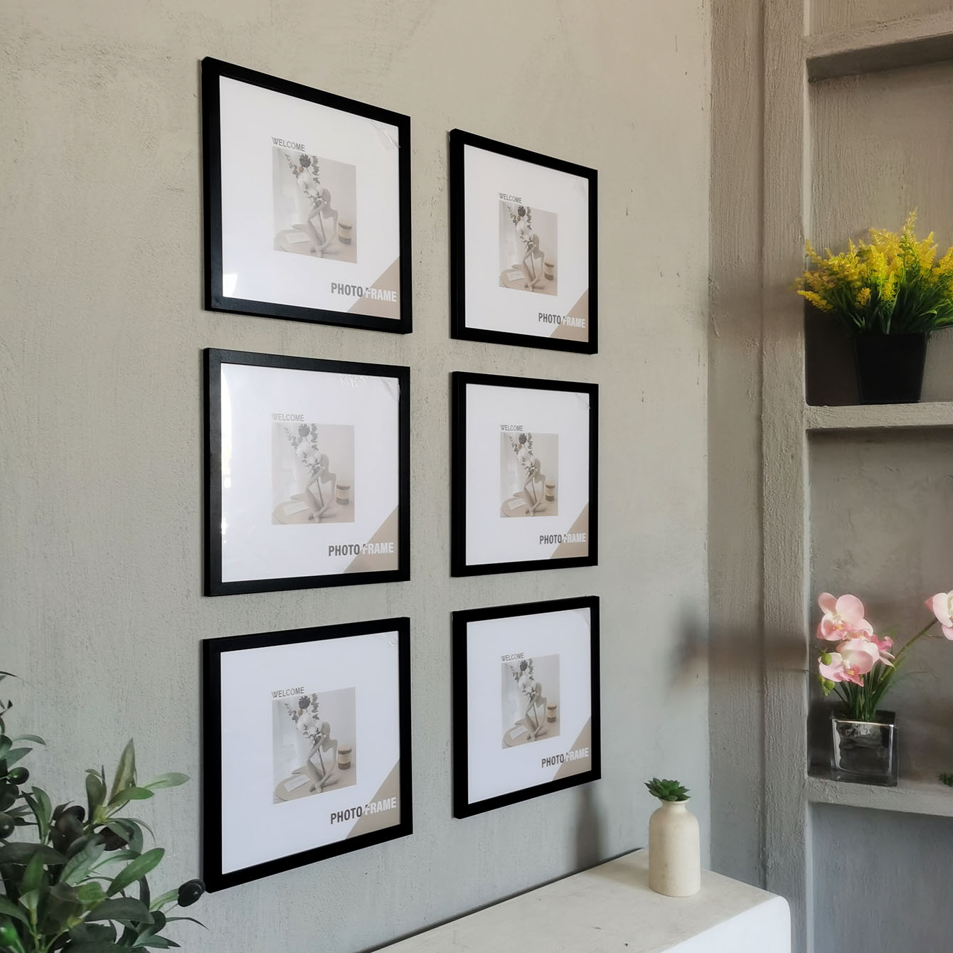 3Pcs Wood Square Photo Frames  - Desk Setup Poster avis et prix
