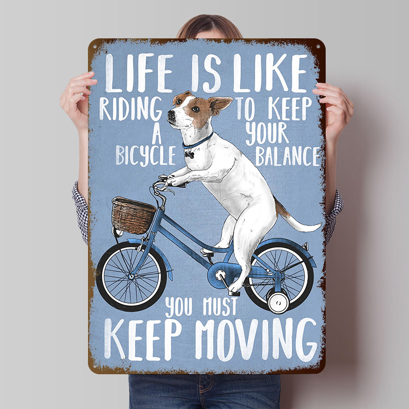 Life Is Like Riding a Bicy Met - Desk Setup Poster avis et prix