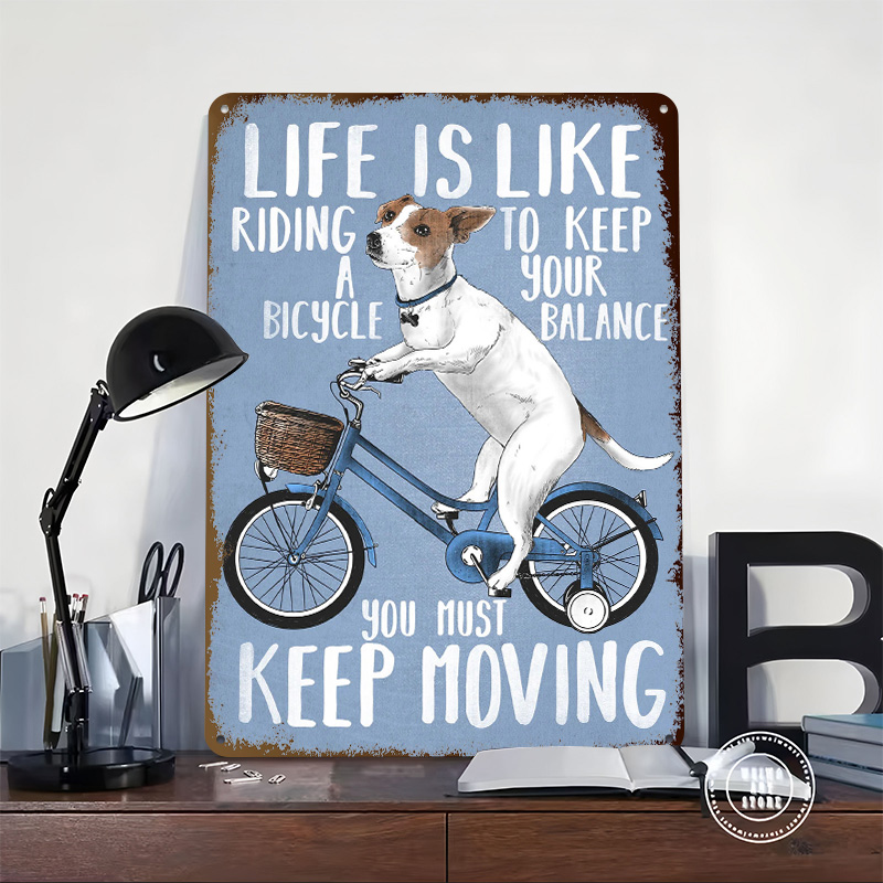 Life Is Like Riding a Bicy Met - Desk Setup Poster avis et prix