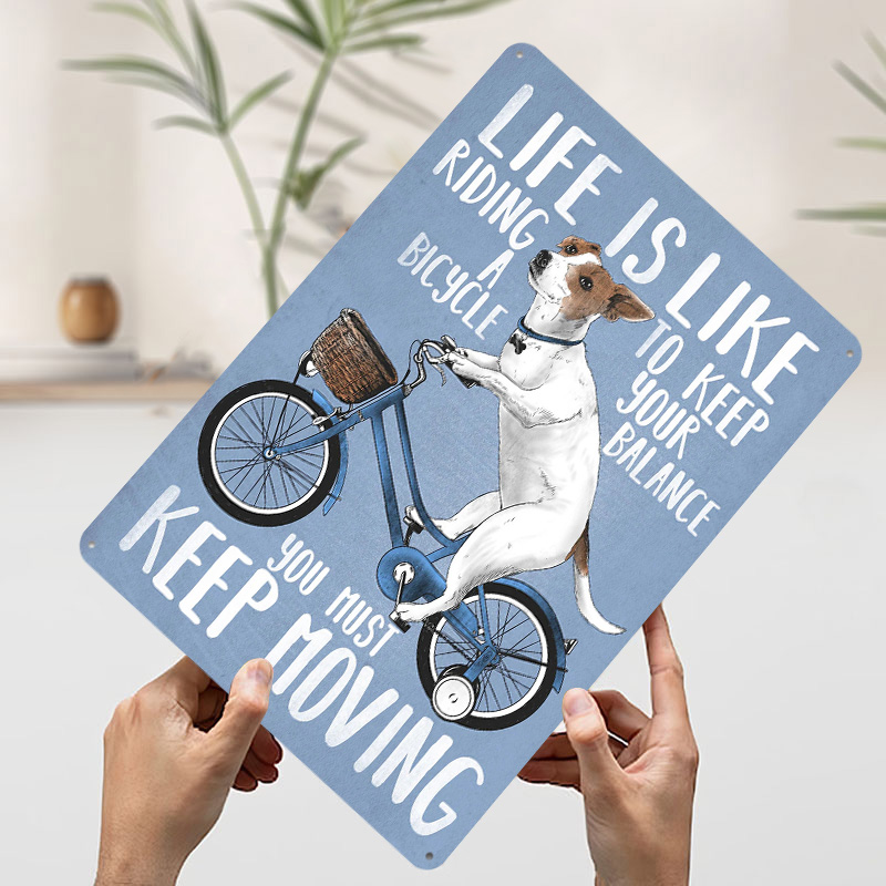 Life Is Like Riding a Bicy Met - Desk Setup Poster avis et prix