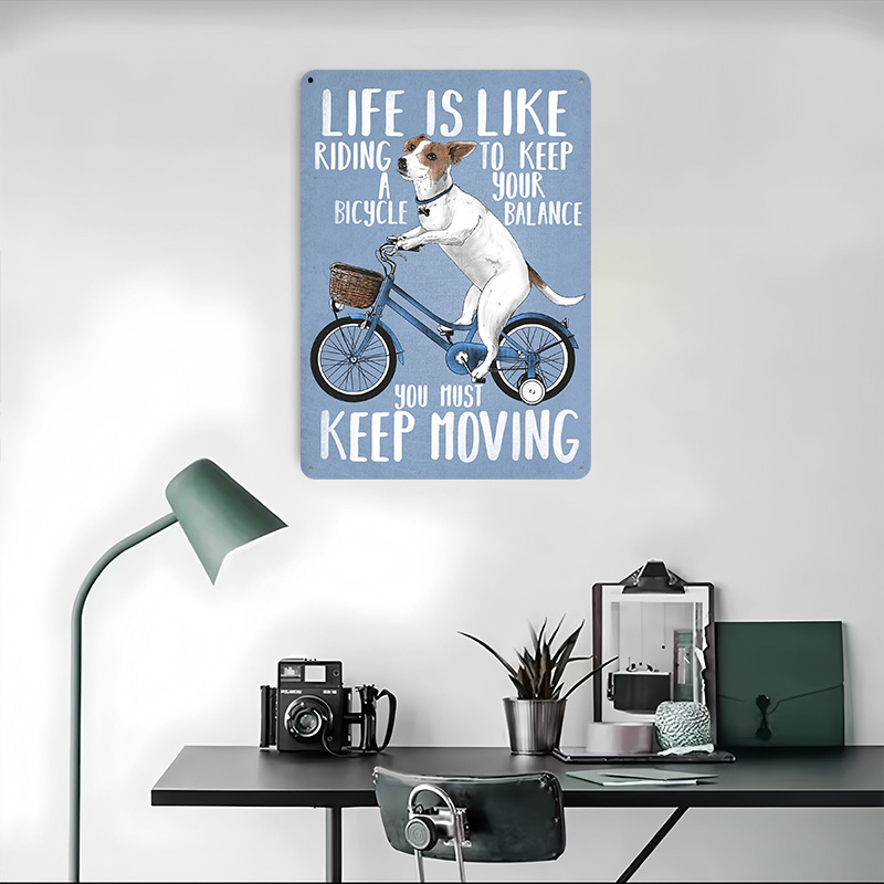 Life Is Like Riding a Bicy Met - Desk Setup Poster avis et prix