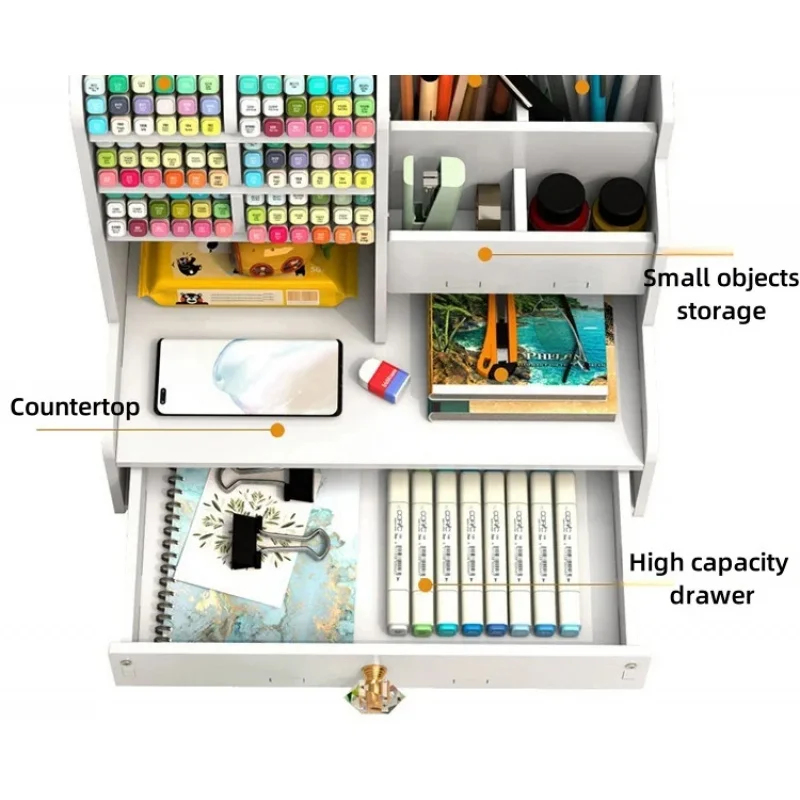 White 10-Grid Stationery Stora - Desk Drawer Unit avis et prix