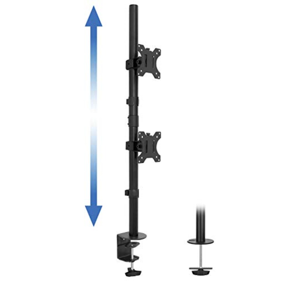 Vertical Dual Monitor Mount fo - Dual Monitor Desk Setup avis et prix