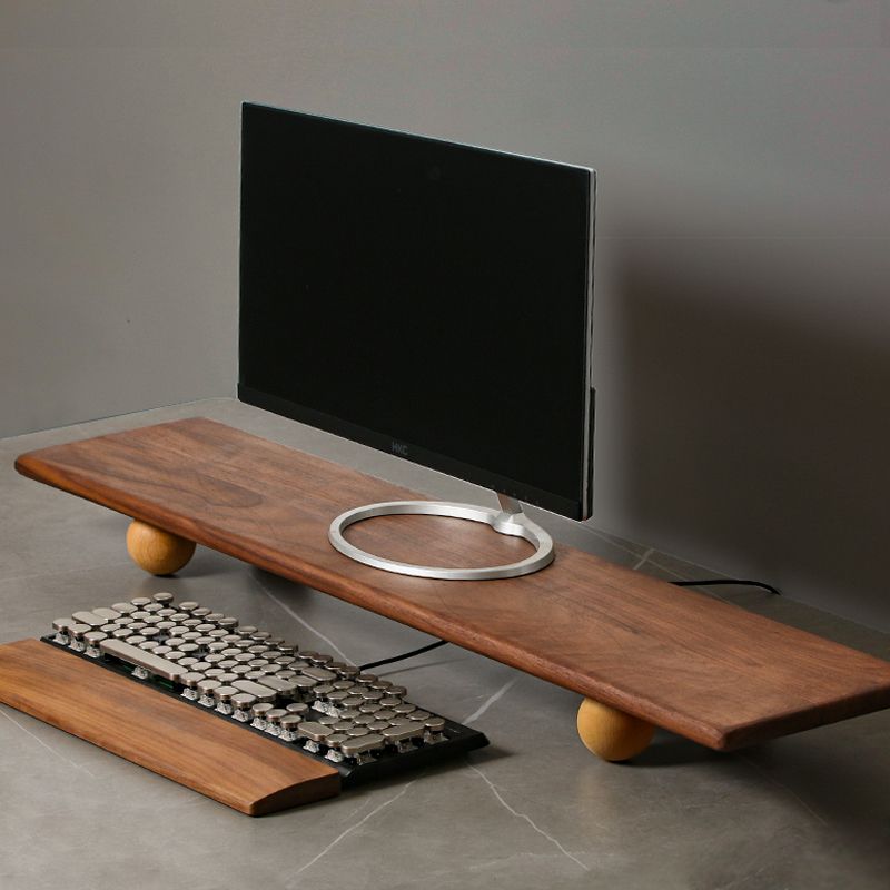 Natural Wood Desktop Riser Dua - Dual Monitor Desk Setup avis et prix
