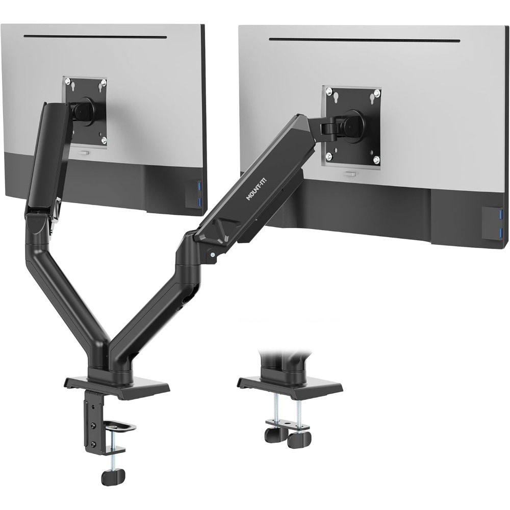 Dual Monitor Mount, Full Motio - Monitor Arm Clamp avis et prix
