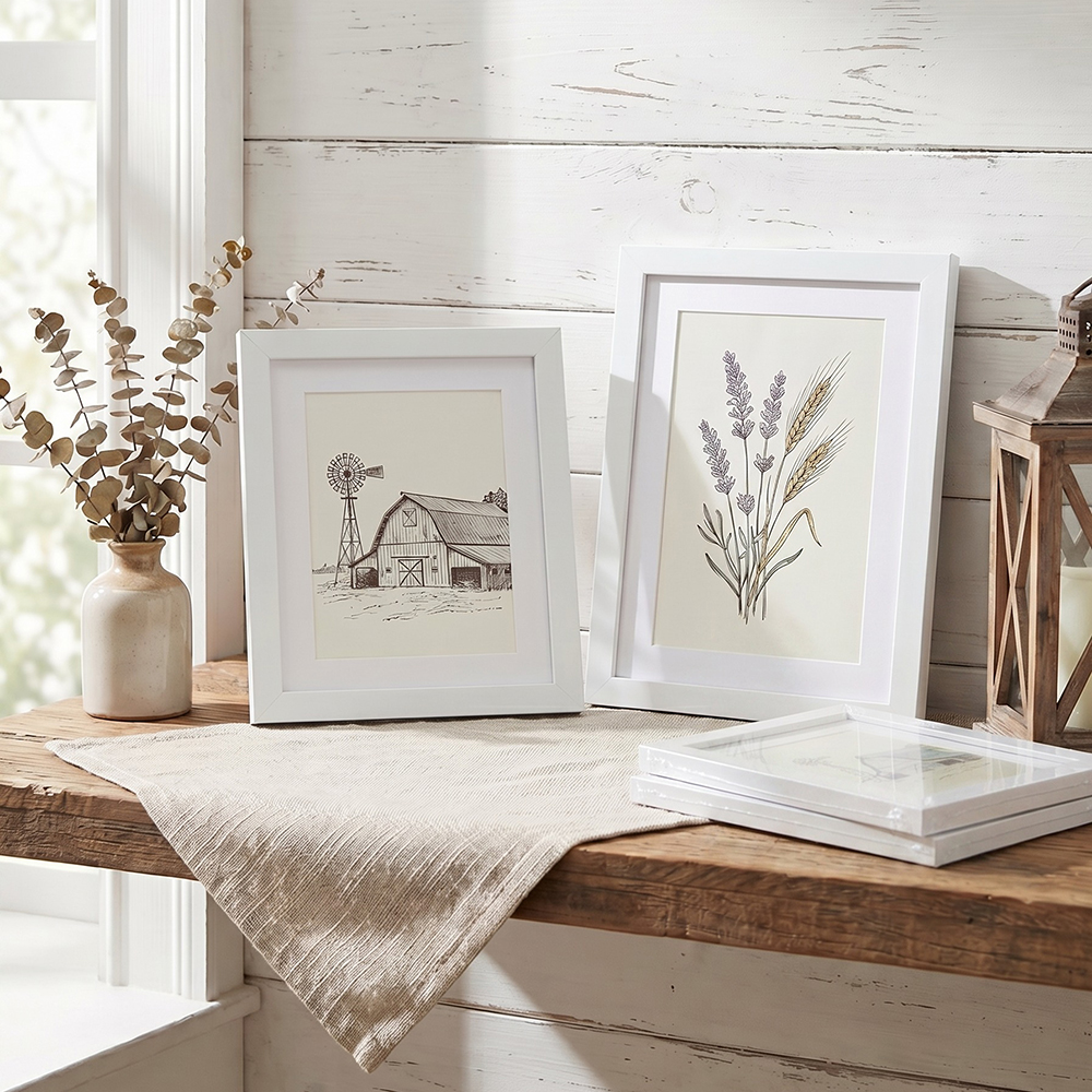 2 Pack White Picture Frame Set - Desk Setup Poster avis et prix