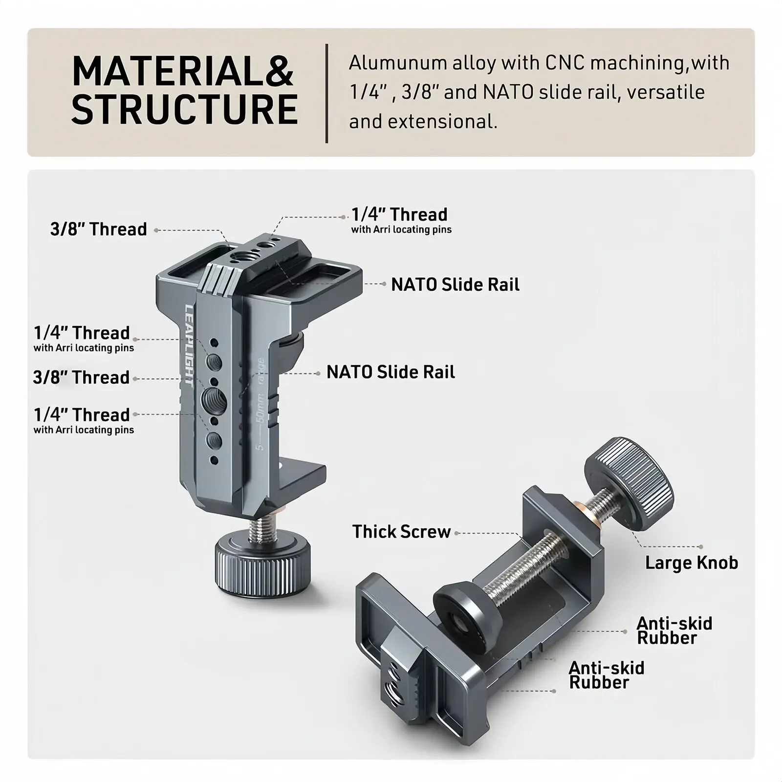 Photography C Clamp Aluminum T - Monitor Arm Clamp avis et prix
