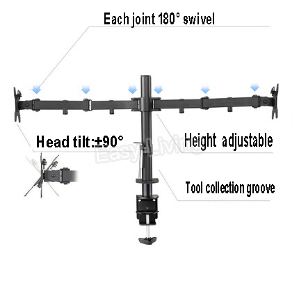 MS02 Desktop Clamping Full Mot - Dual Monitor Desk Setup avis et prix