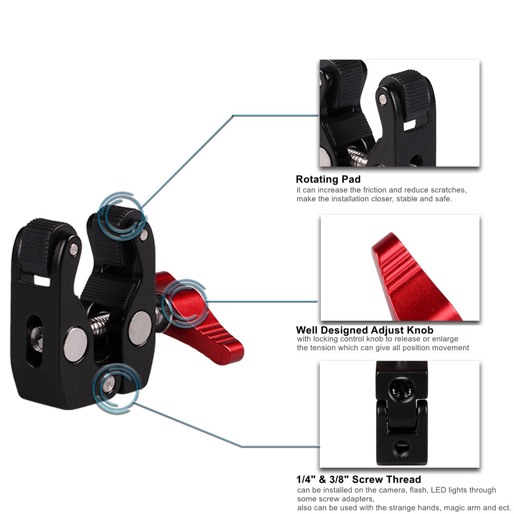 Metal Multi-function Ball Head - Monitor Arm Clamp avis et prix