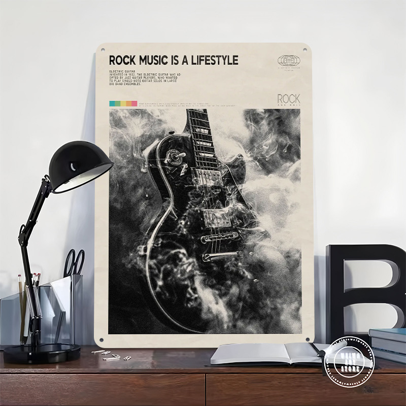 Rock Music Lifestyle Tinplate  - Desk Setup Poster avis et prix
