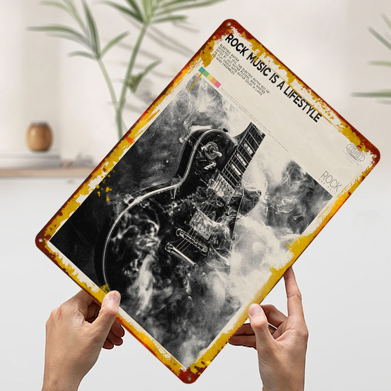 Rock Music Lifestyle Tinplate  - Desk Setup Poster avis et prix