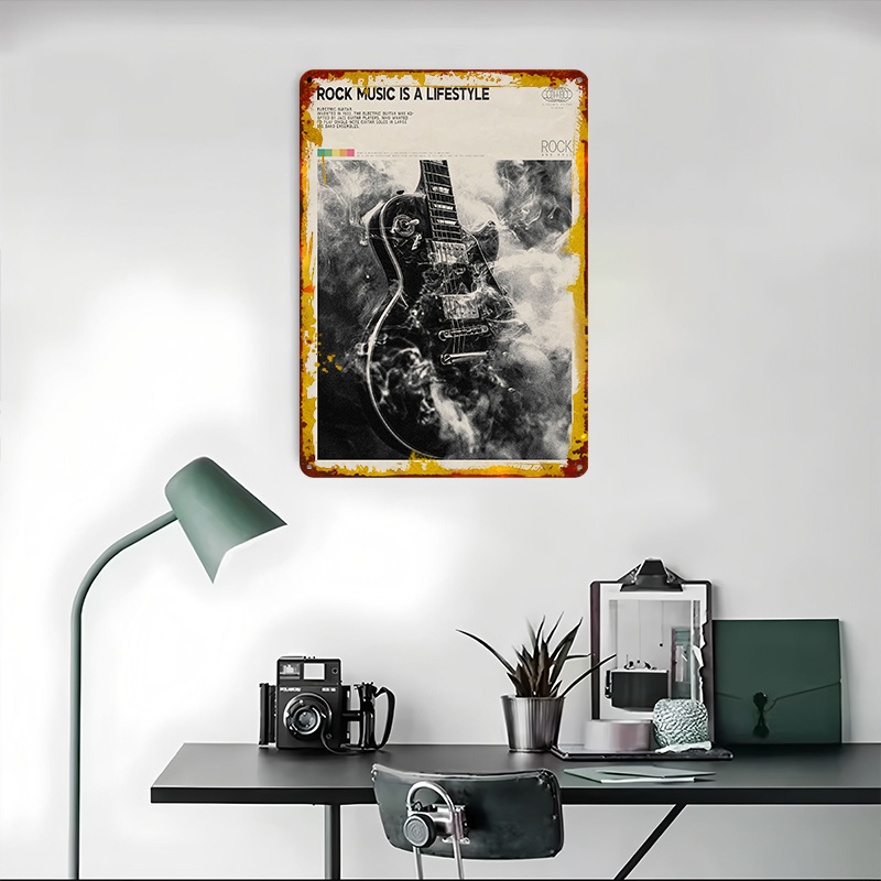 Rock Music Lifestyle Tinplate  - Desk Setup Poster avis et prix