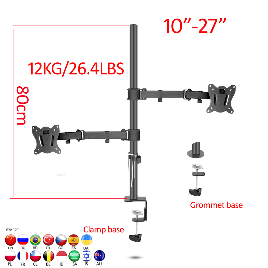 (80cm) DL-T902-280II Full Moti - Dual Monitor Desk Setup avis et prix
