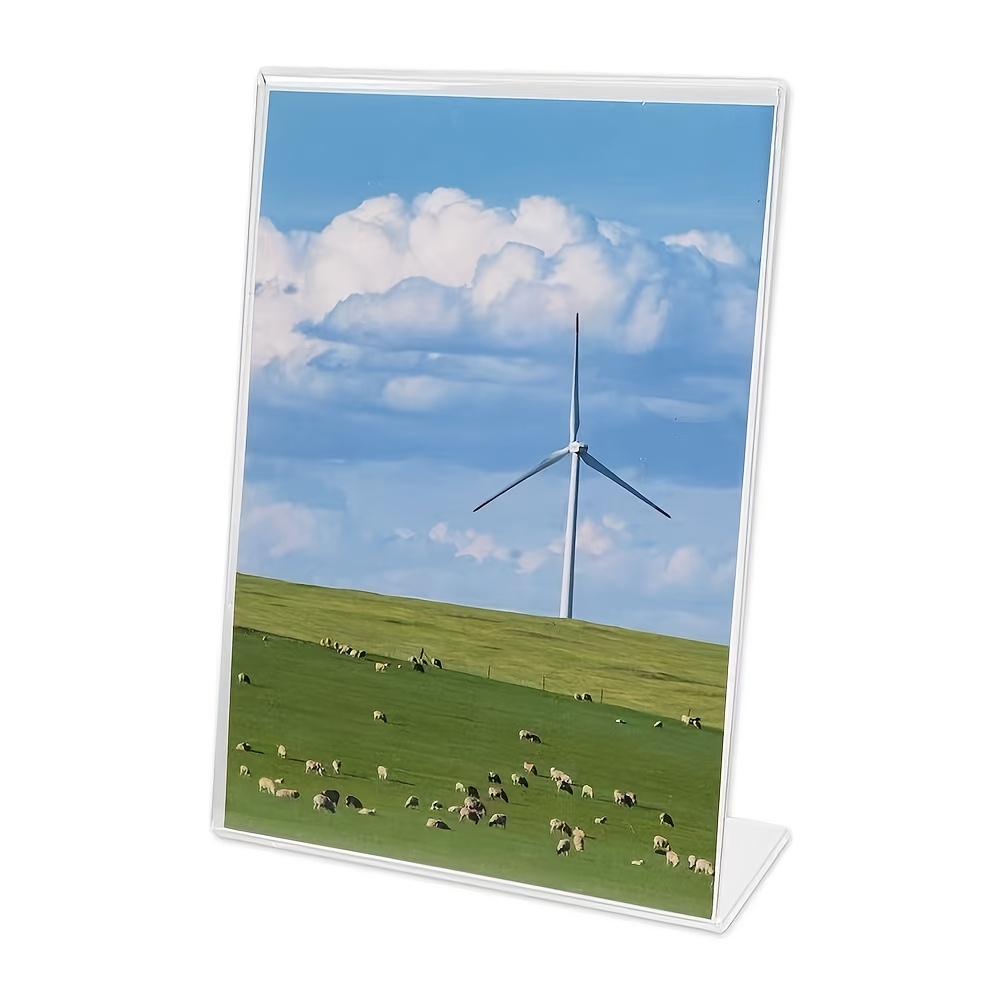4-Pack Acrylic Sign Holder | T - Desk Setup Poster avis et prix