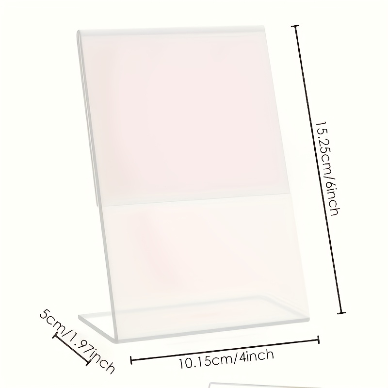 4-Pack Acrylic Sign Holder | T - Desk Setup Poster avis et prix
