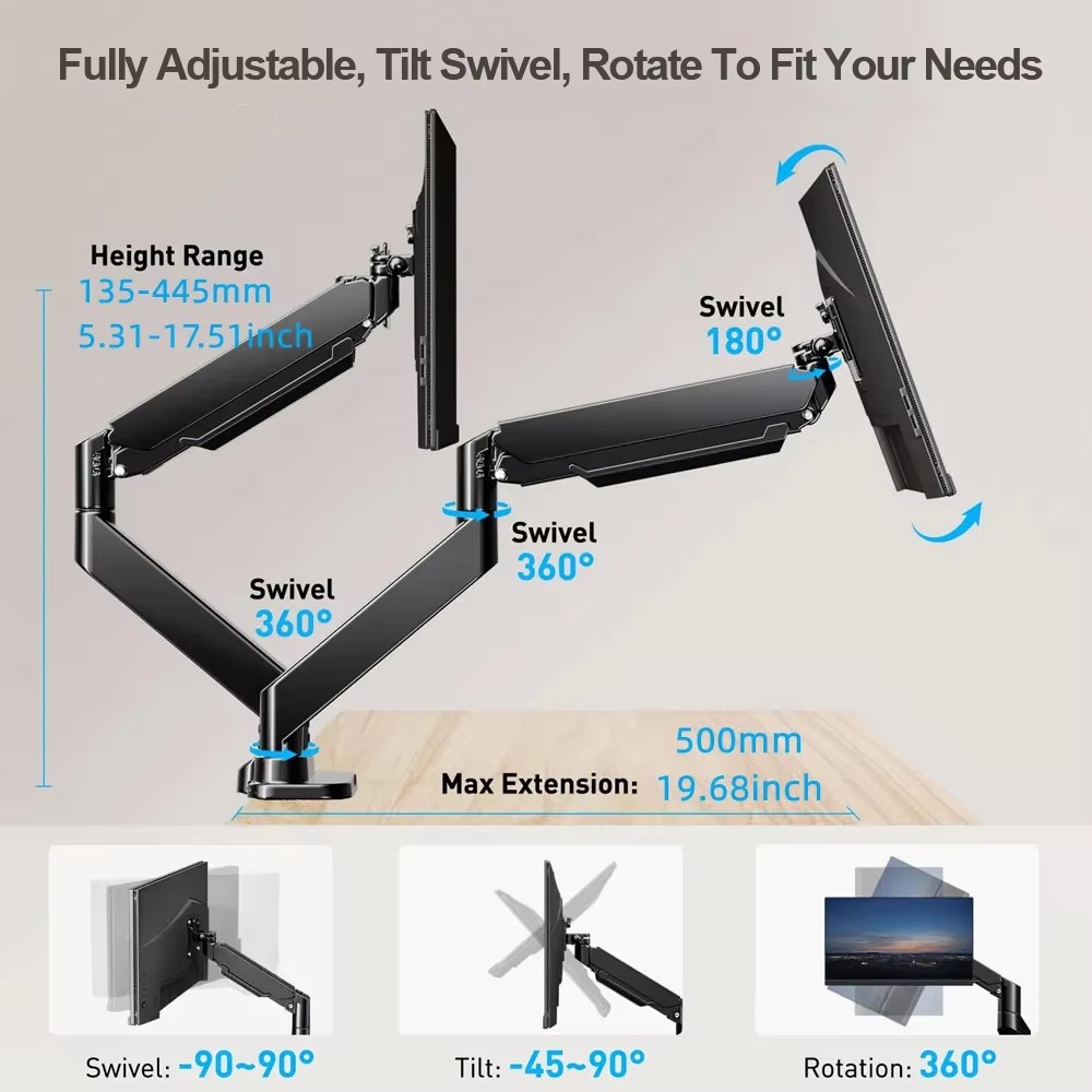 Dual Monitor Mount Stand Desk  - Dual Monitor Desk Setup avis et prix