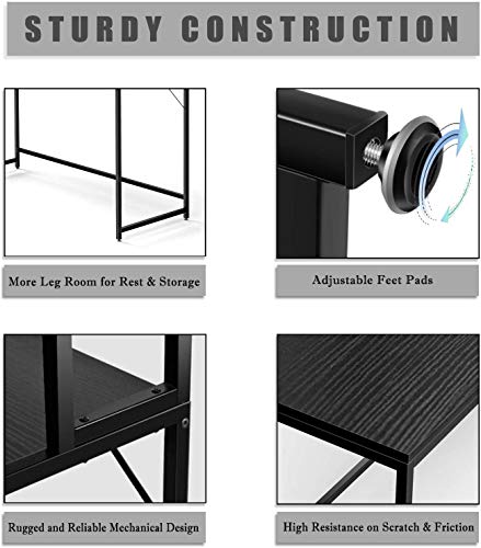 55 Inch Black L-Shape Corner W - Dual Monitor Desk Setup avis et prix