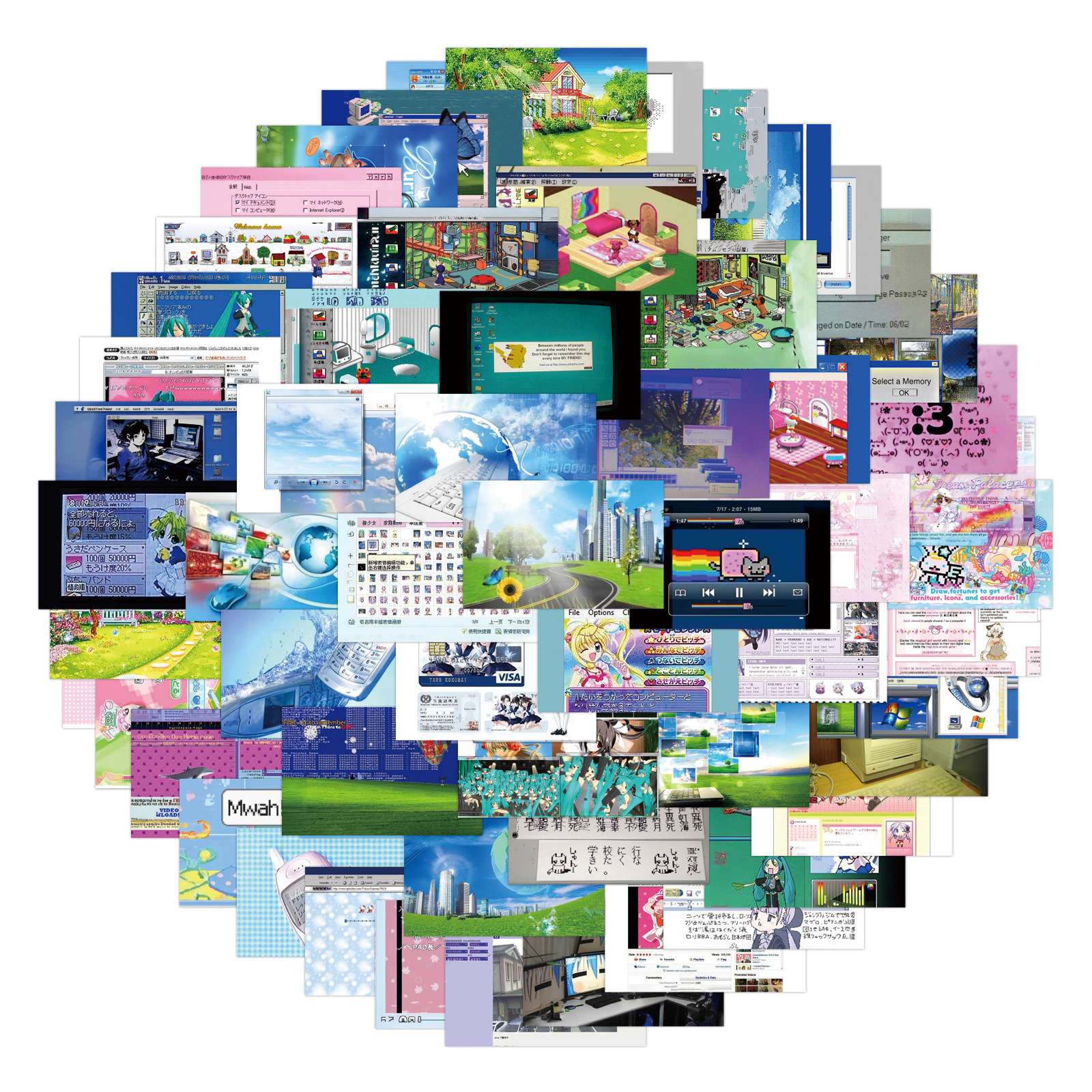 75Pcs Creative Webcore Ancient - Desk Setup Poster avis et prix