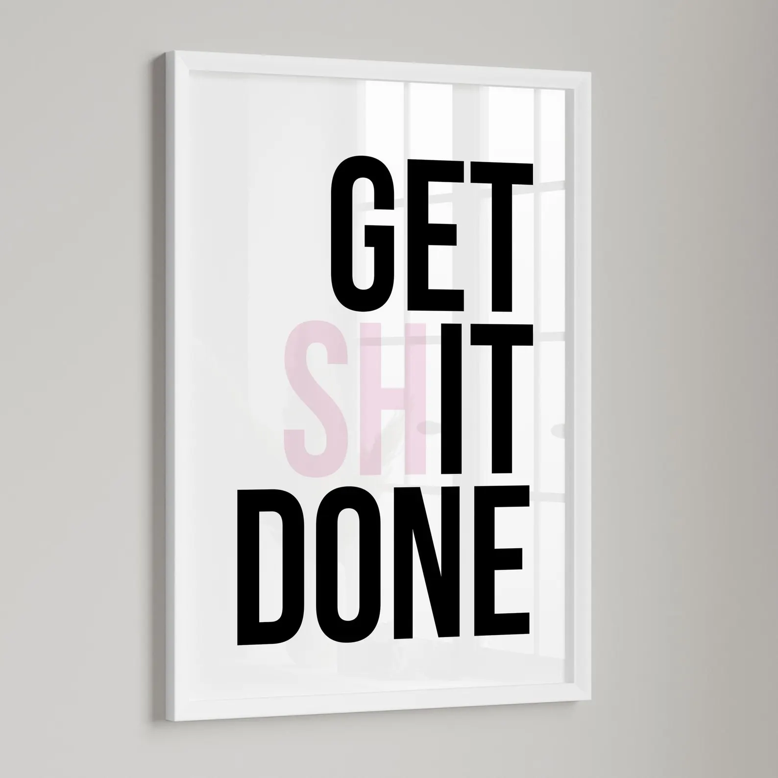 Get Shit Done, Office Art, Mot - Desk Setup Poster avis et prix