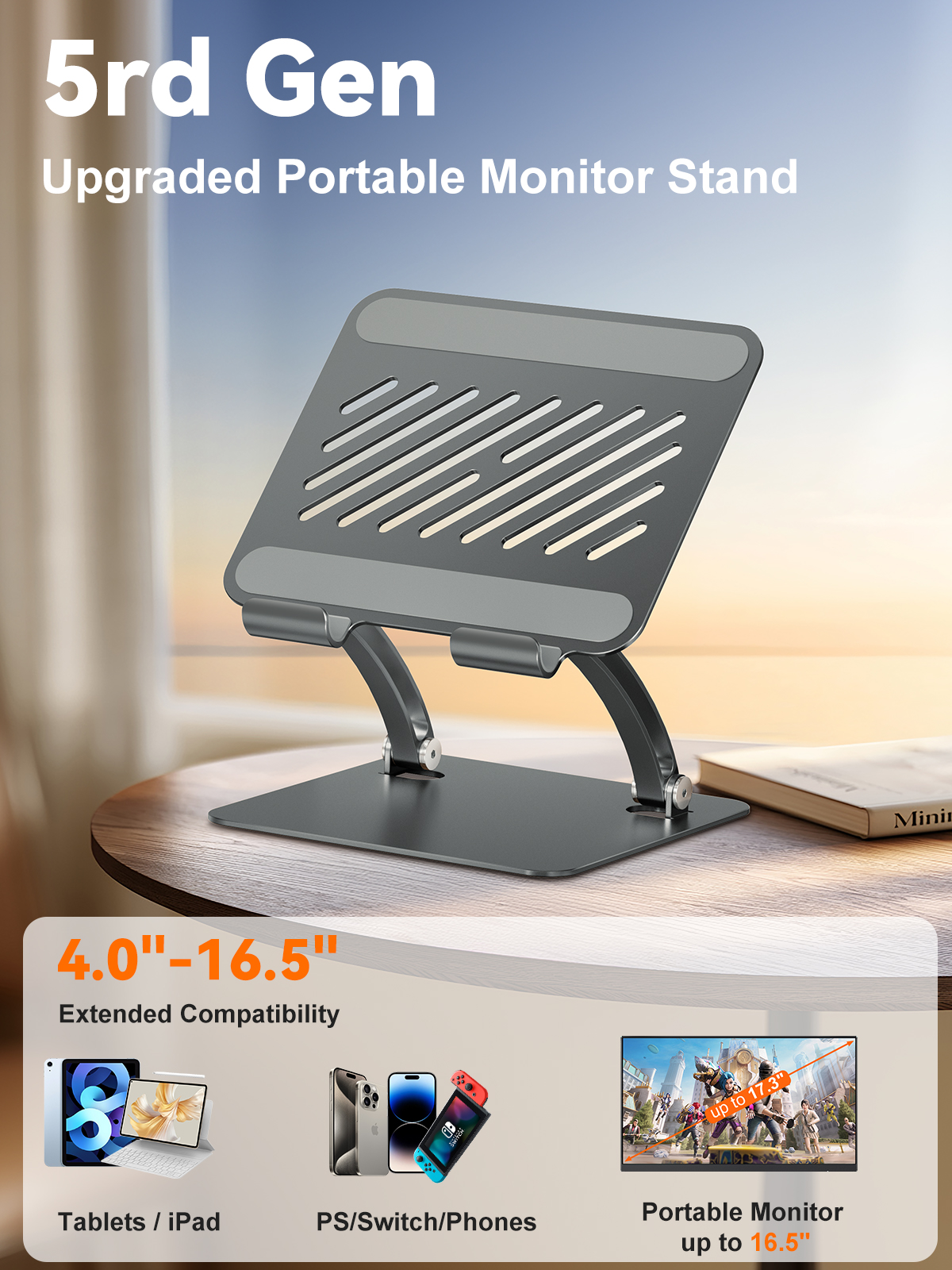 Tablet Holder Stand, Dual Rod  - Dual Monitor Desk Setup avis et prix
