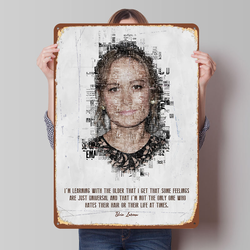 Brie Larson Quote Art Tin Post - Desk Setup Poster avis et prix