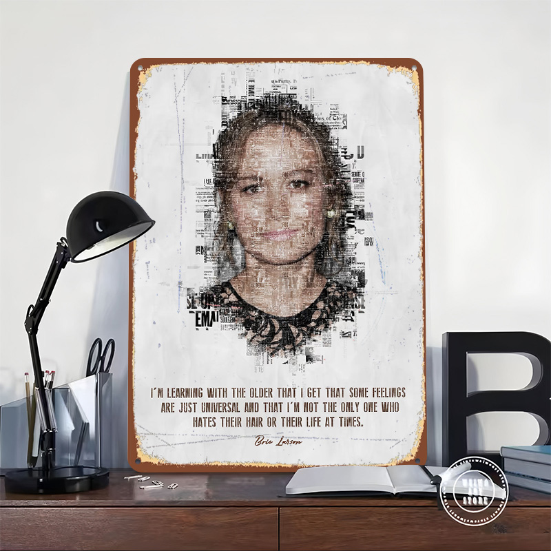 Brie Larson Quote Art Tin Post - Desk Setup Poster avis et prix