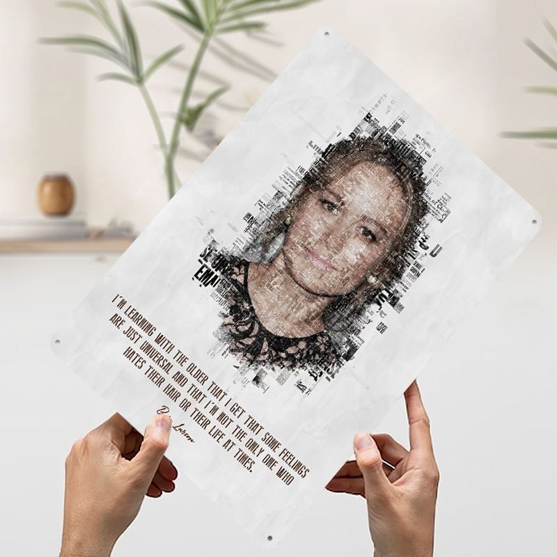 Brie Larson Quote Art Tin Post - Desk Setup Poster avis et prix