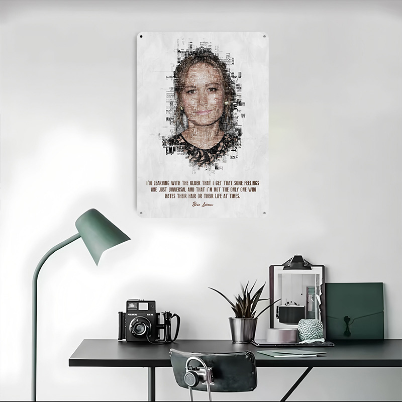 Brie Larson Quote Art Tin Post - Desk Setup Poster avis et prix